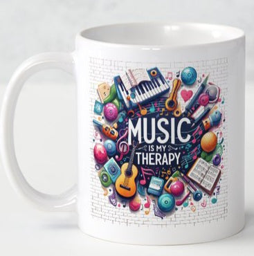 Music Is My Therapy Coffee Mug