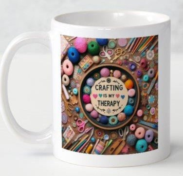 Crafting Is My Therapy Coffee Mug