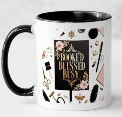 Booked Blessed Busy Coffee Mug