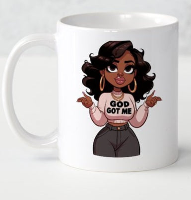 God Got Me Coffee Mug