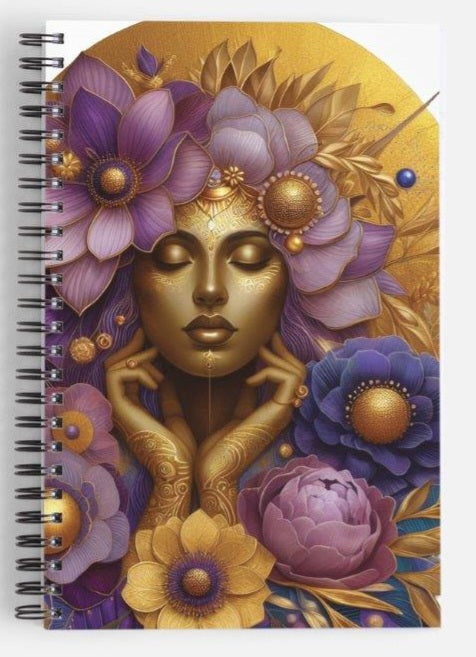 Gold and Purple Goddess Journal