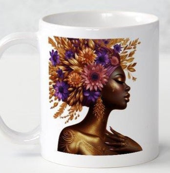 Gold and Purple Black Beauty Coffee Mug