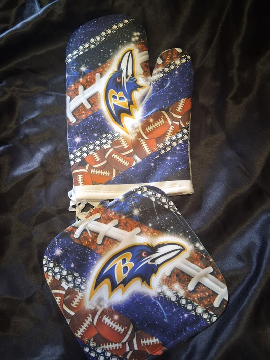 Baltimore Ravens Oven Mitt Set