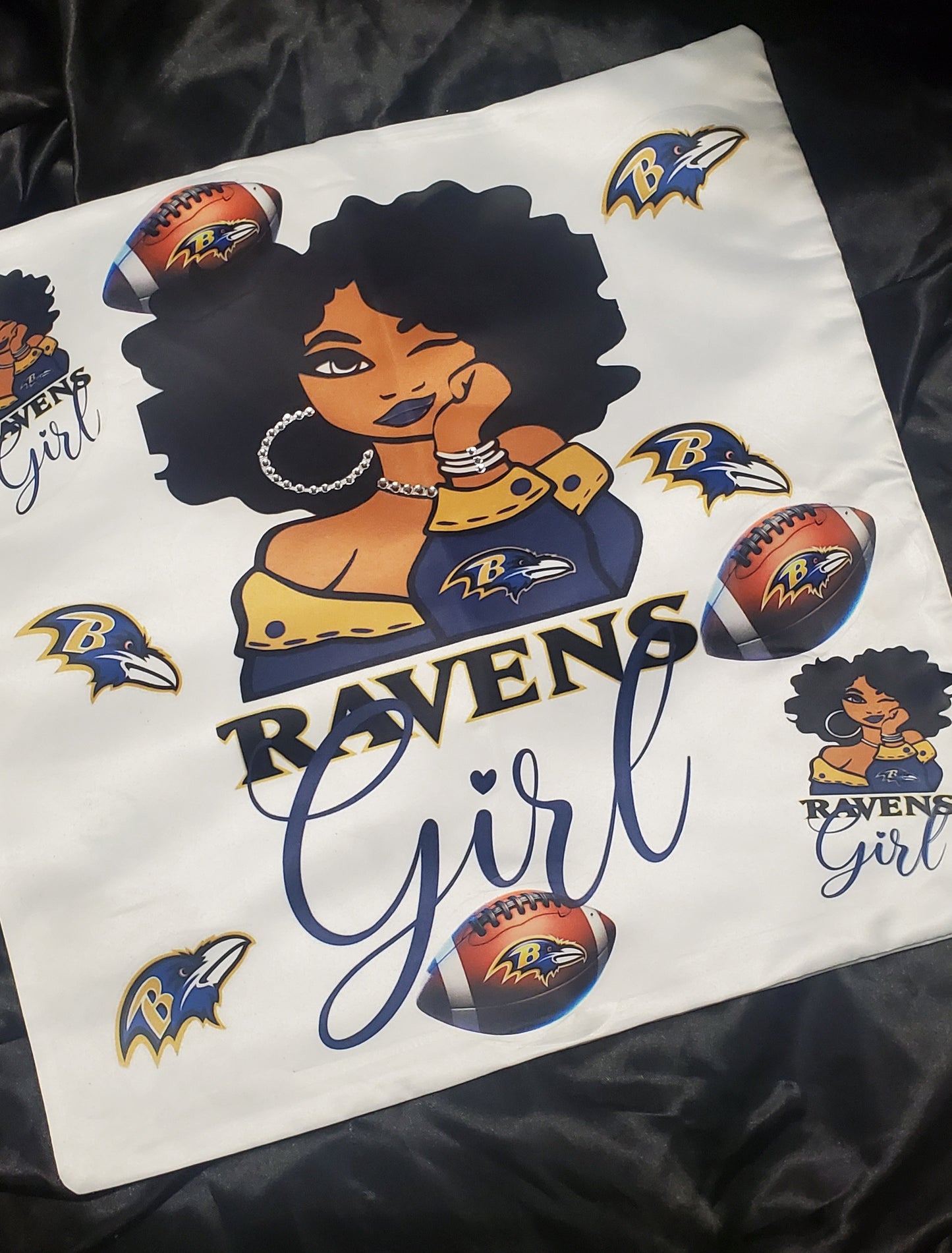 Ravens Girl Novelty Accent Pillow