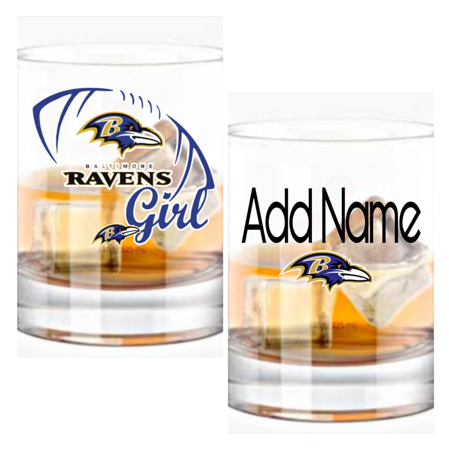 Ravens Girl Whiskey Glass
