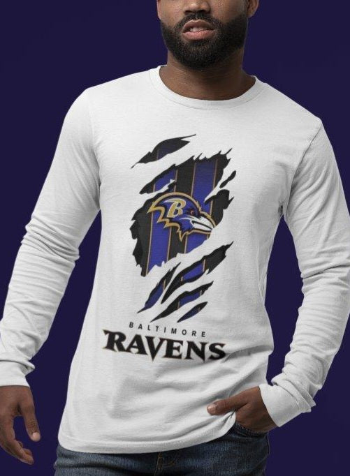 Men and Ladies Ripped Design Raven's Tee