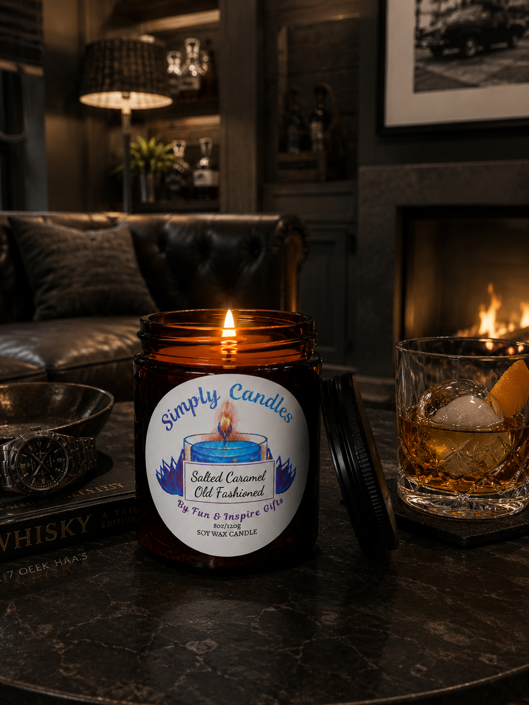 Salted Caramel Old Fashioned Scented Candle