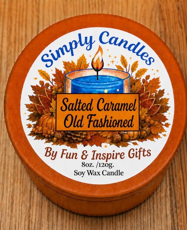 Salted Caramel Old Fashioned Scented Candle