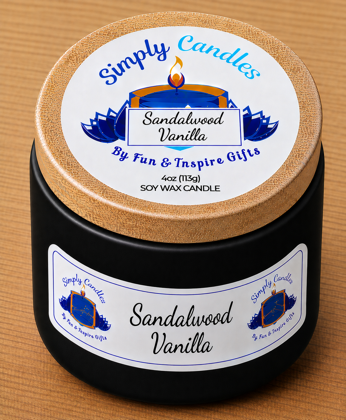 Sandalwood Vanilla Scented Candle