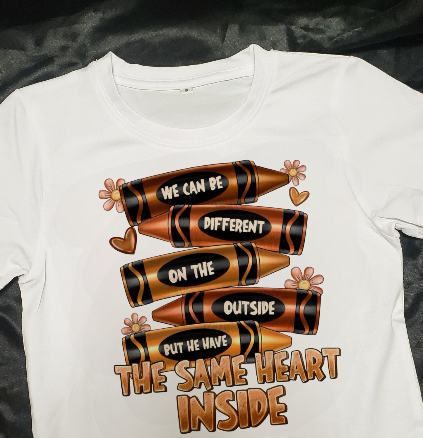 We Can Be Different on the Outside...But Have The Same Heart Inside Kids Tee