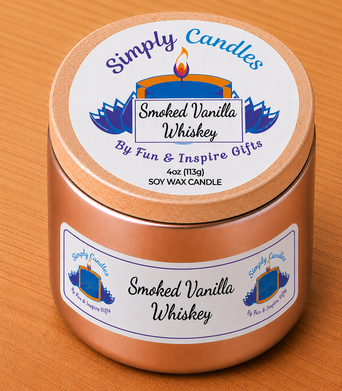Smoked Vanilla Whiskey Scented Candle