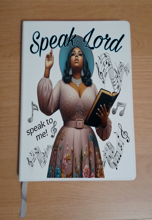 Speak To Me Lord  Faux Leather Journal