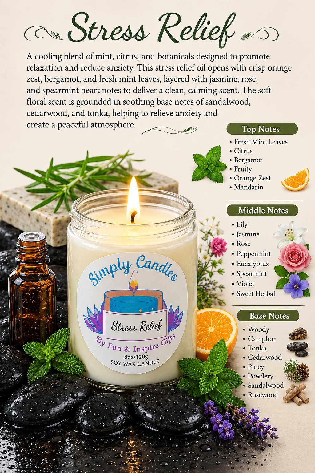 Stress Relief Scented Candle
