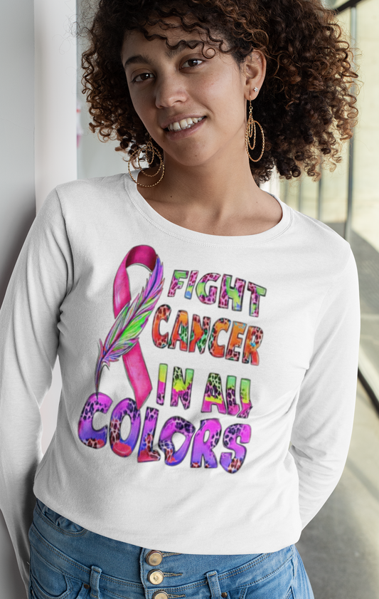 Fight Cancer in All Colors Ladies Tee