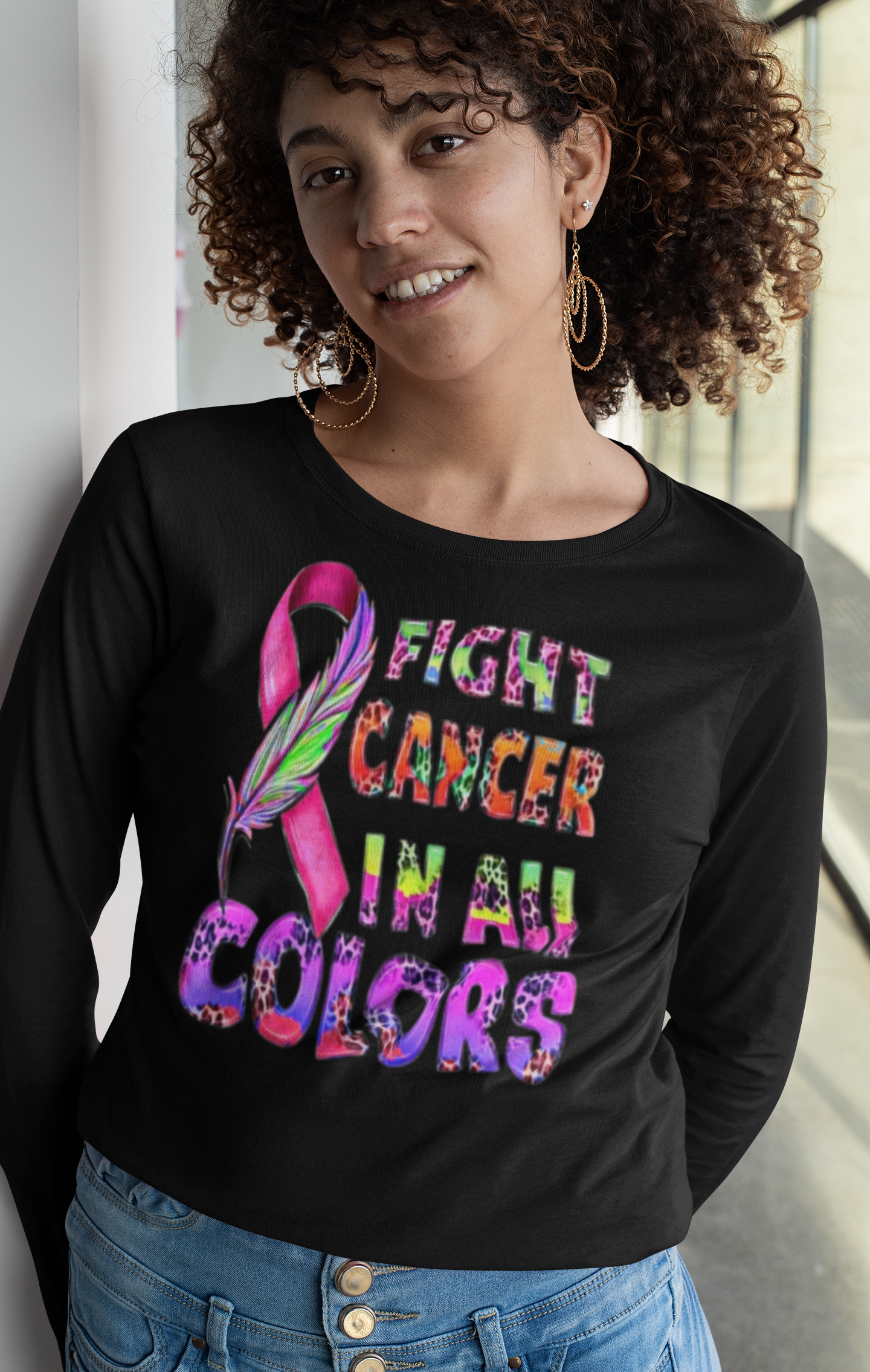 Fight Cancer in All Colors Ladies Tee