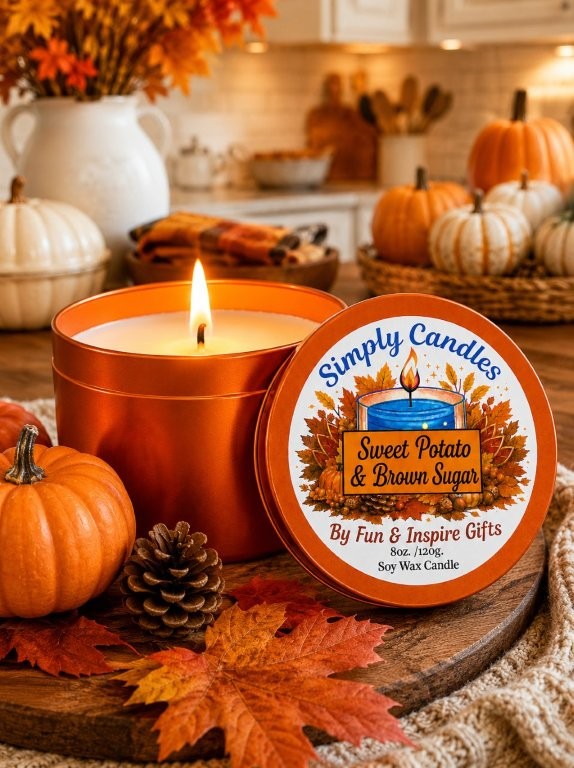 Sweet Potato & Brown Sugar Scented Candle
