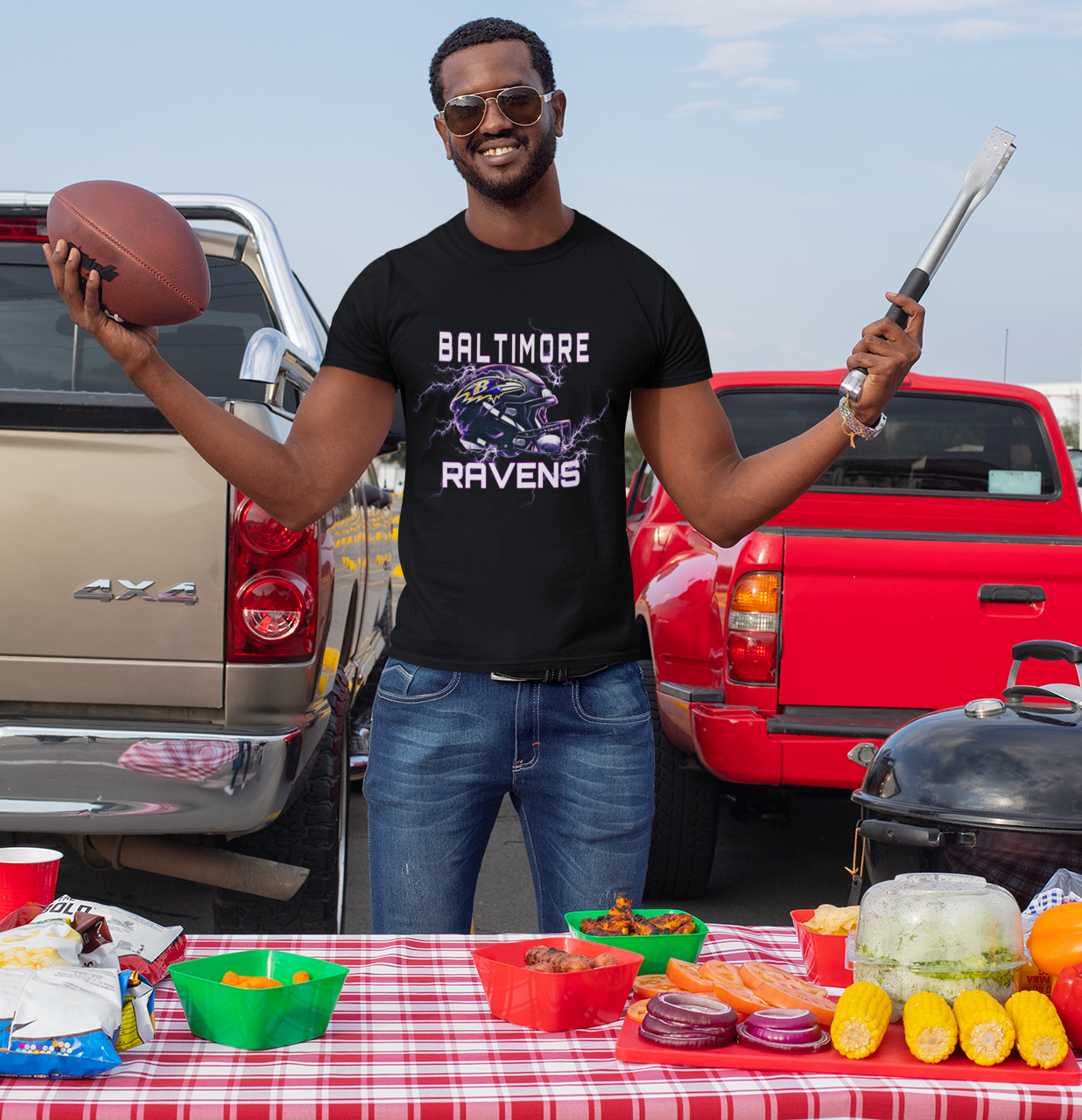 Mens Ravens Helmet Tee