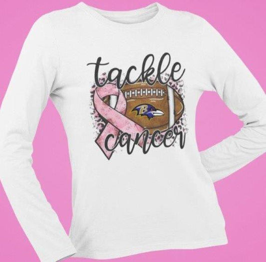 Tackle Cancer Ravens Ladies Tee