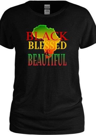 Black Blessed Beautiful Tee