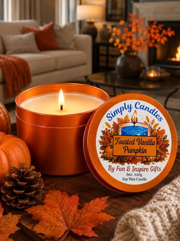 Toasted Vanilla Pumpkin Scented Candle