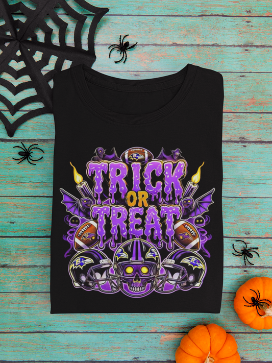 Trick or Treat Unisex Ravens Tee