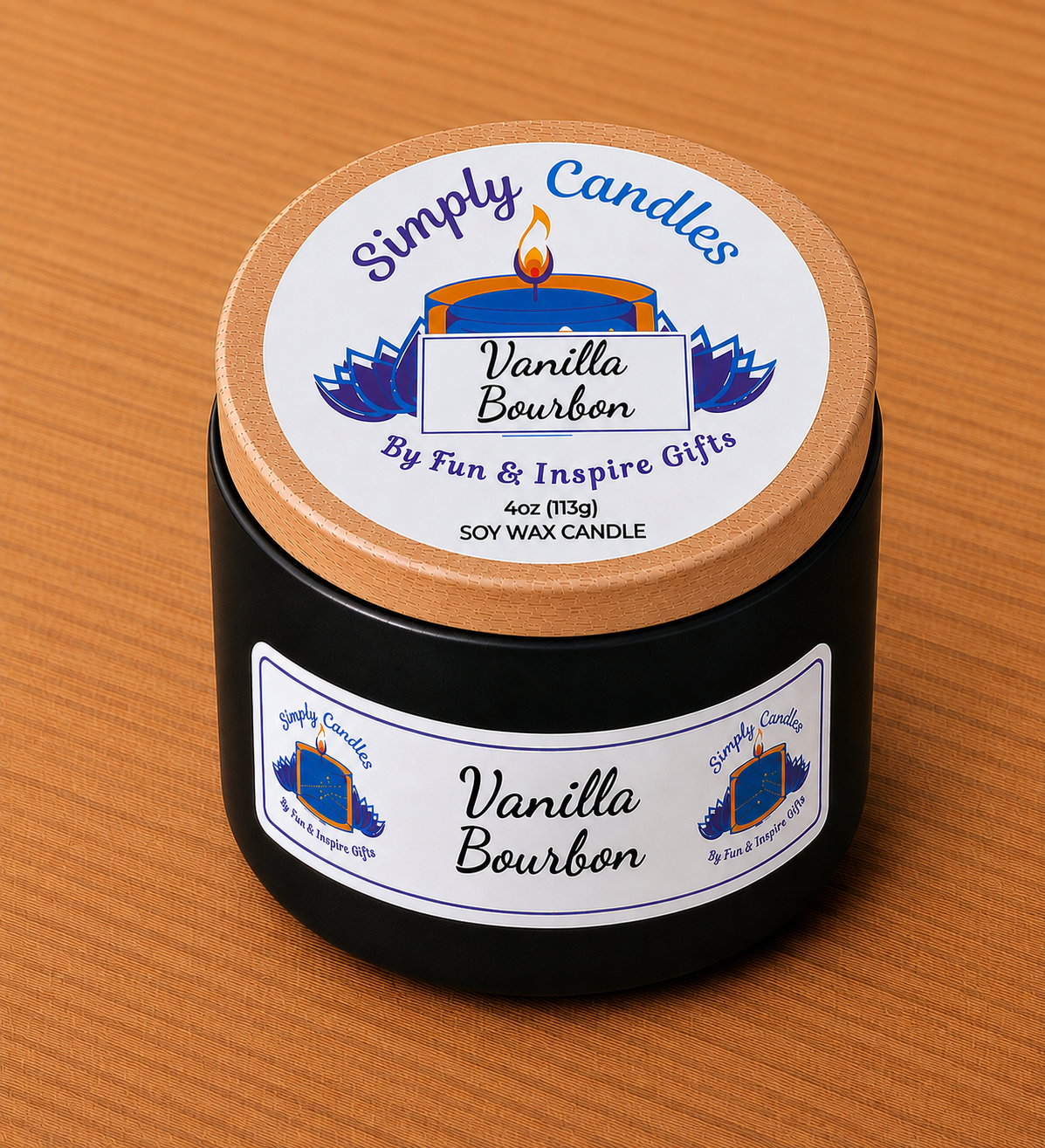 Vanilla Bourbon Scented Candle
