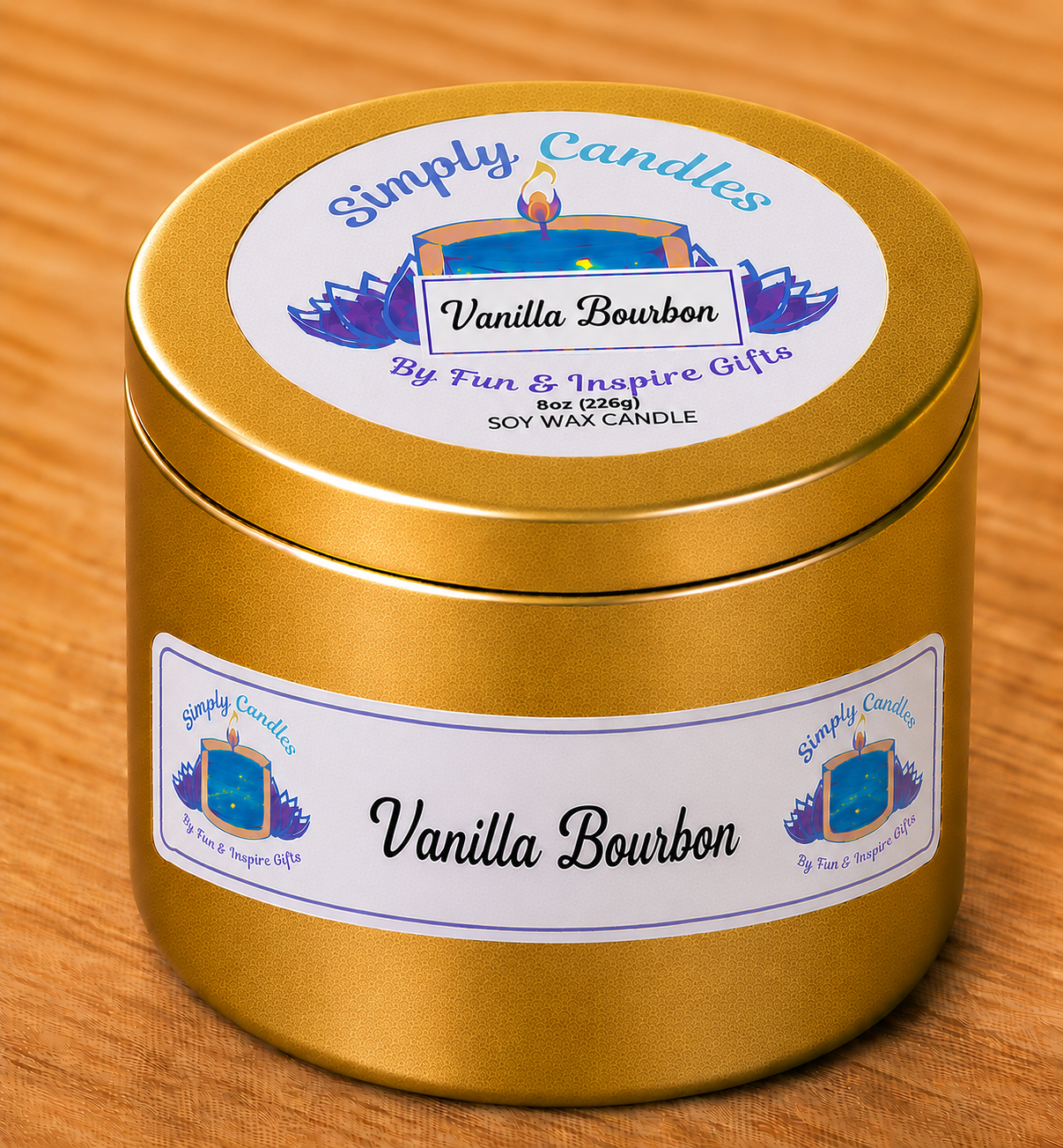 Vanilla Bourbon Scented Candle