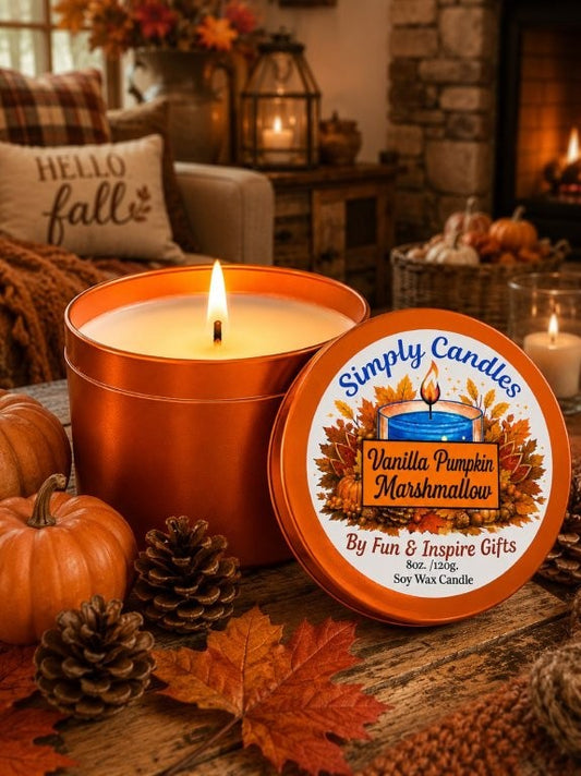 Vanilla Pumpkin Marshmallow Scented Candle