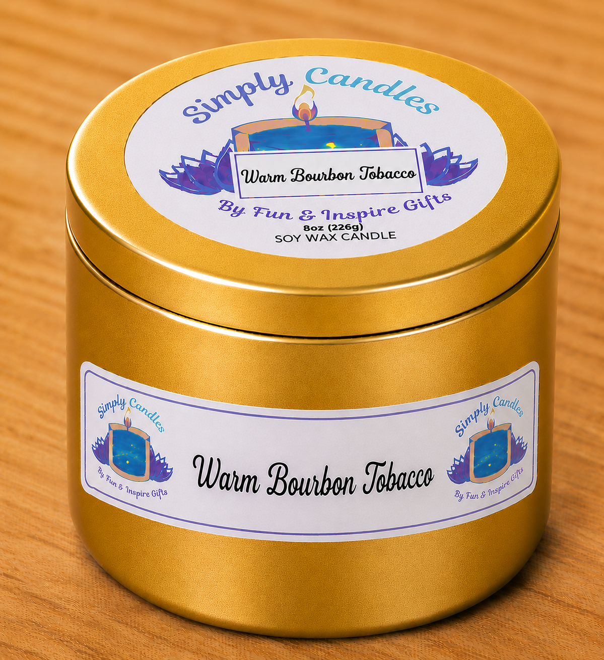 Warm Bourbon Tobacco Scented Candle