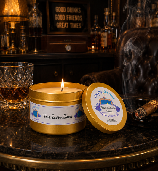 Warm Bourbon Tobacco Scented Candle