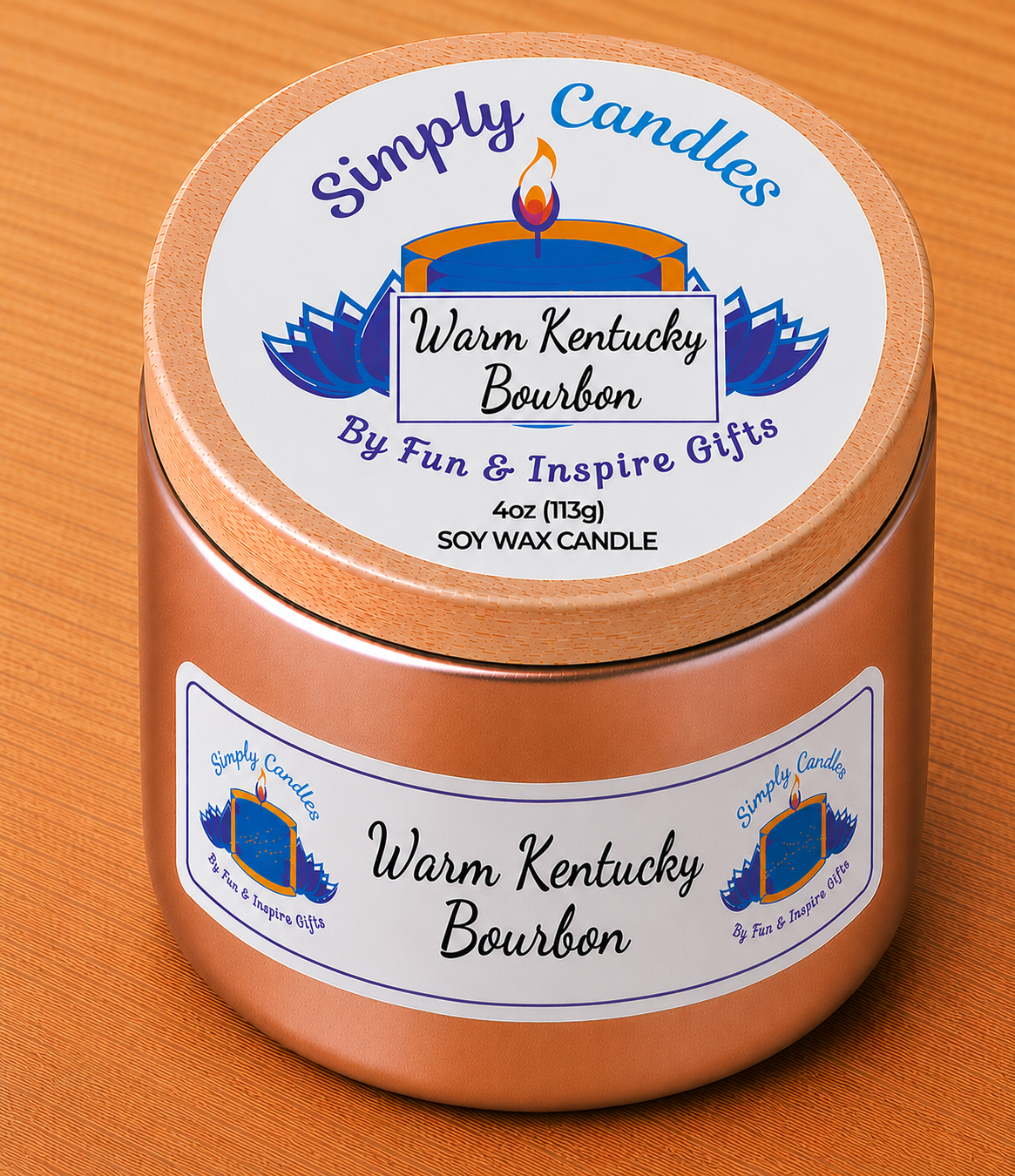 Warm Kentucky Bourbon Scented Candle