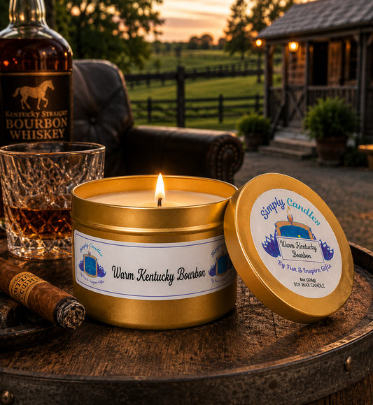 Warm Kentucky Bourbon Scented Candle