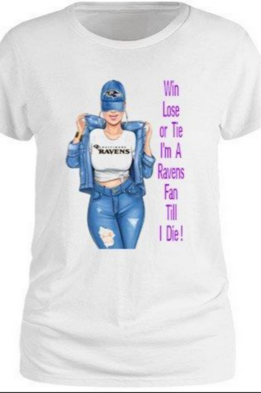 Ladies Win Lose or Tie Ravens Tee