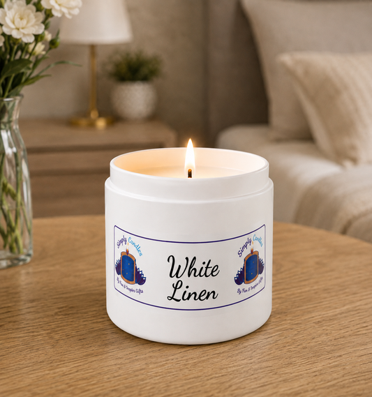 White Linen Scented Candle