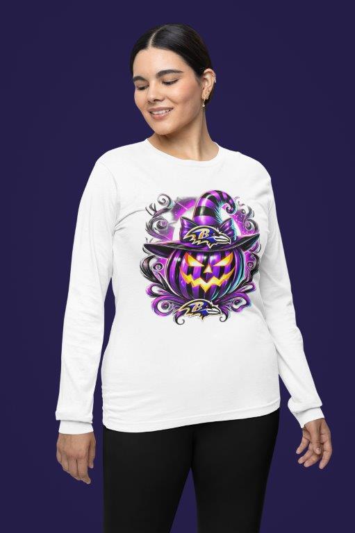 Ravens Scary Pumpkin Ladies Tee