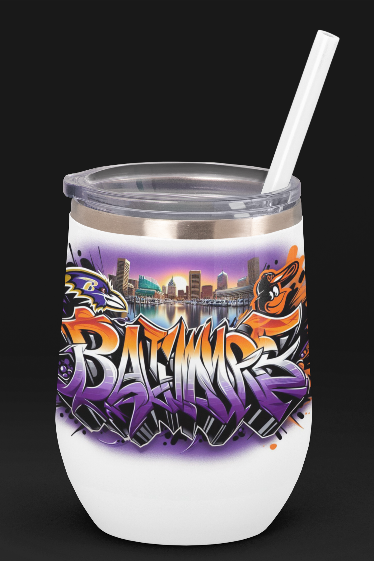 Baltimore Graffiti Wine Tumbler