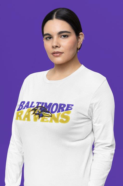 Men and Ladies Baltimore Ravens Wave Tee